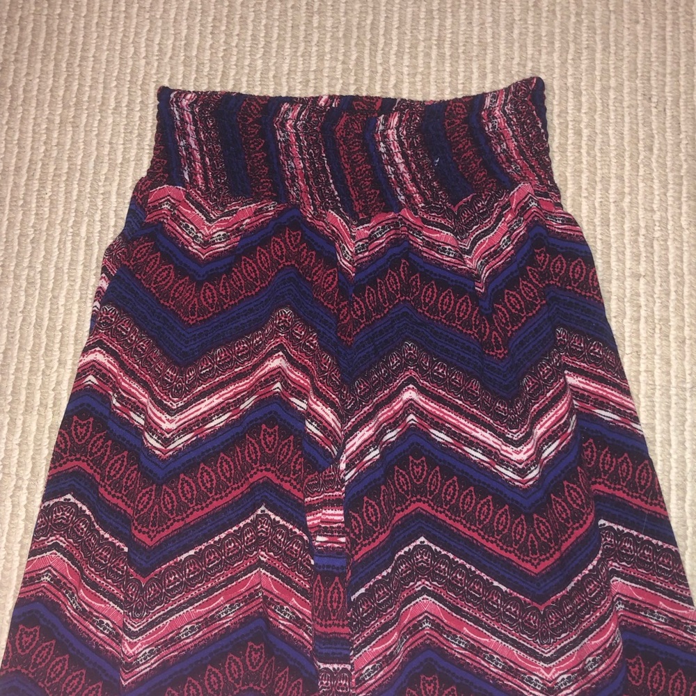 Printed stretchy flared pants